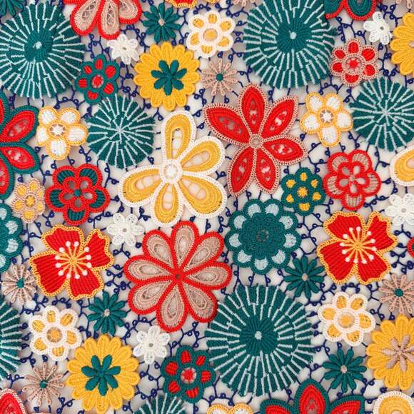 DOLCE & GABBANA MultiColor Floral Lace High Waist Mini Skirt Size 42/6 - Picture 3 of 7